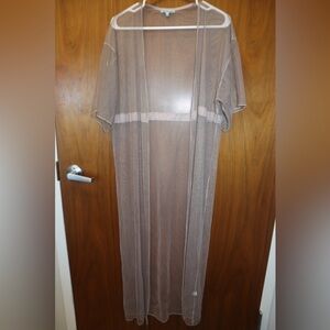 Charlotte Russe Sheer Tan Robe